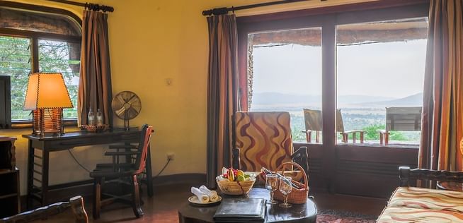 Livingroom in Serengeti Suite at Serengeti Serena Safari Lodge