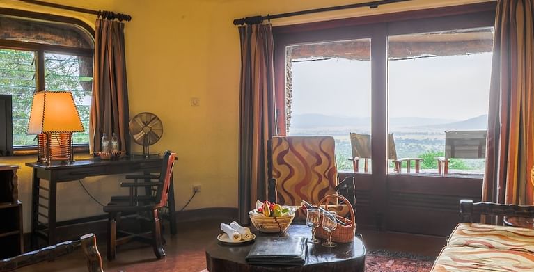 Livingroom in Serengeti Suite at Serengeti Serena Safari Lodge