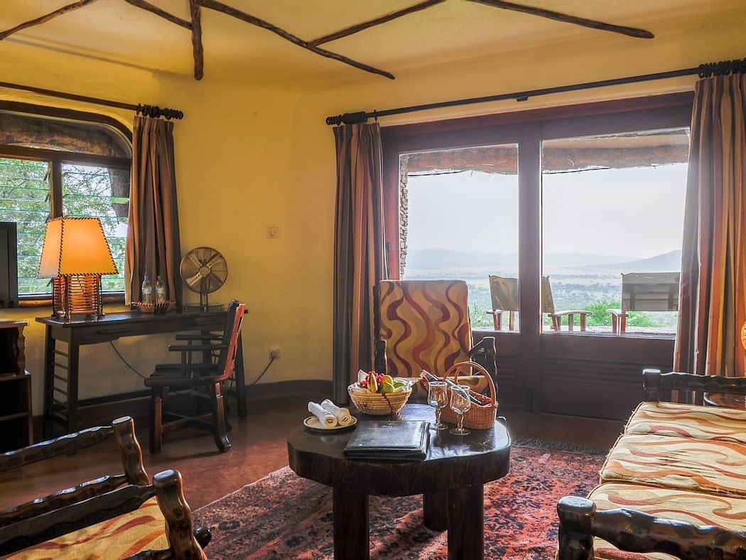 Livingroom in Serengeti Suite at Serengeti Serena Safari Lodge