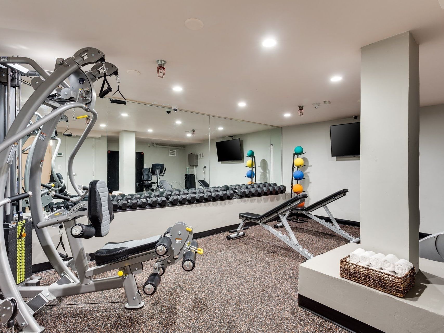 Fully equipt fitness center at Clinton Hotel South Beach 