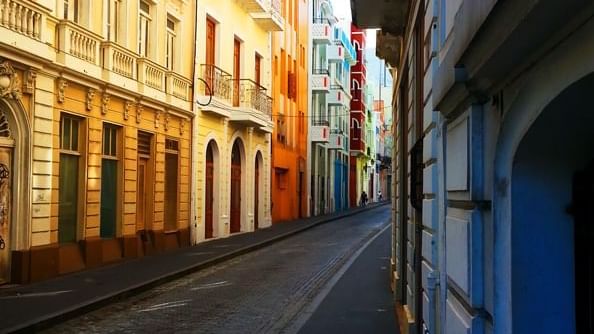 Street between the buildings at The Original Hotels