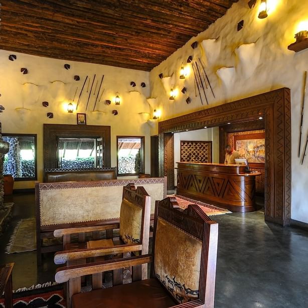 The Hotel reception & lobby at Ngorongoro Serena