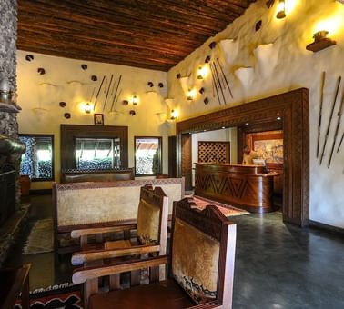 The Hotel reception & lobby at Ngorongoro Serena