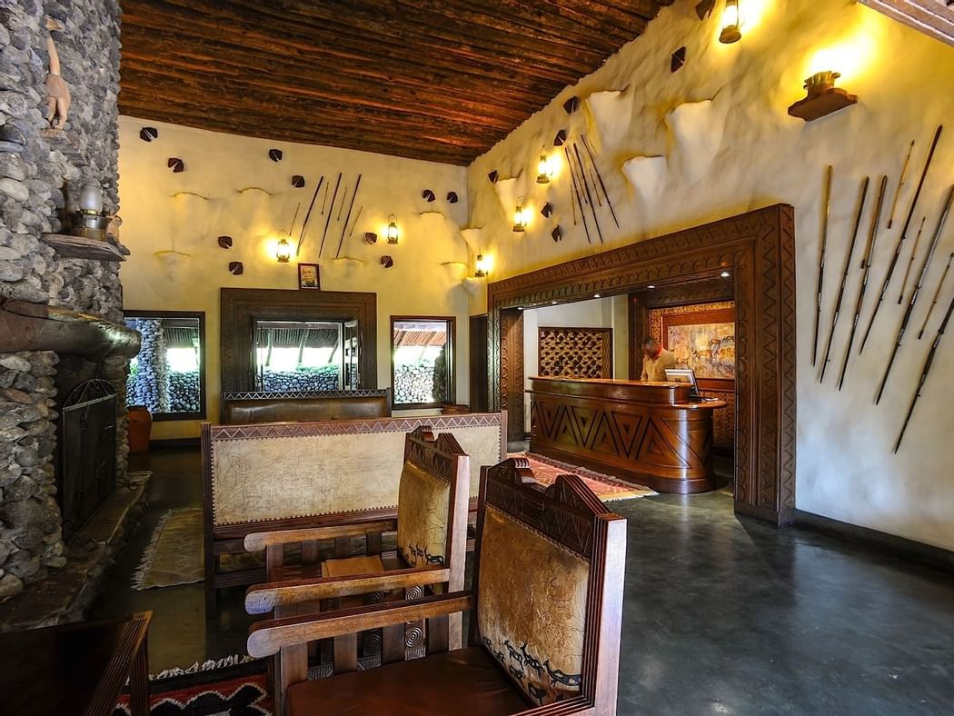 The Hotel reception & lobby at Ngorongoro Serena
