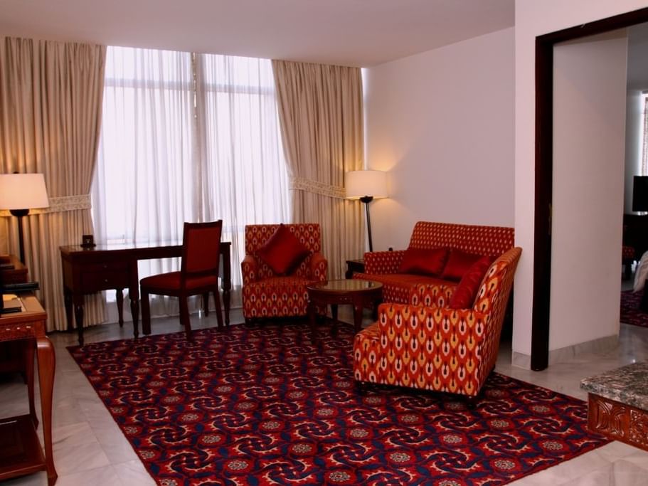 Serena Serviced Apartment with couch at Dushanbe Serena Hotel