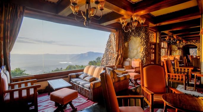 A Dining and Lounge area at Ngorongoro Serena