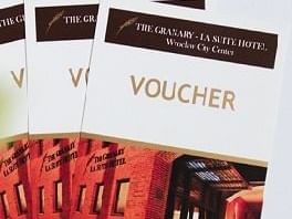 Display of Gift Vouchers from The Granary La Suite Hotel