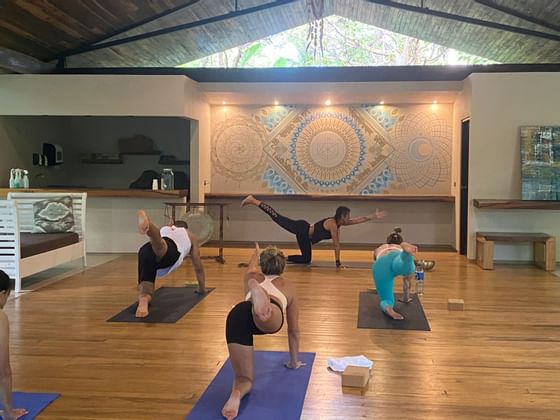 People doing yoga at Cala Luna Boutique Hotel