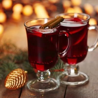 Two glasses of cold mulled wines