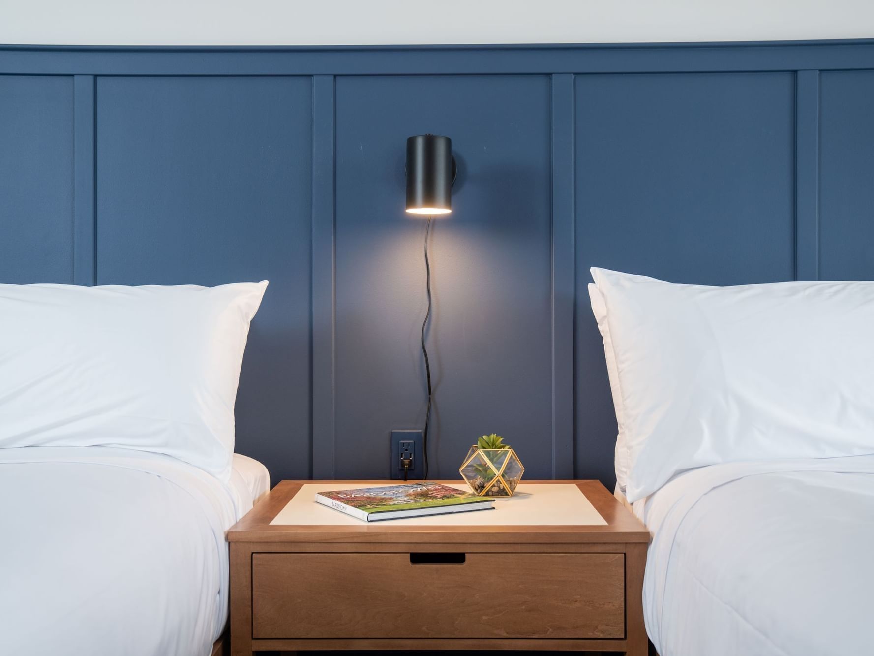 Beds at the Double Queen Accessible Room at the Bardstown Motor Lodge in Kentucky.