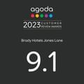 Banner of Agoda 2023 Customer Review Awards used at Brady Hotels Jones Lane