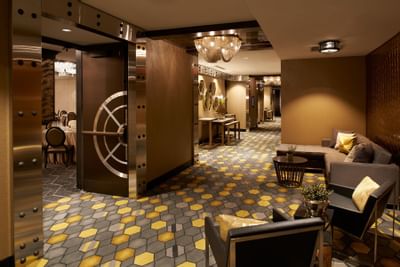 Seating space outside a meeting room function