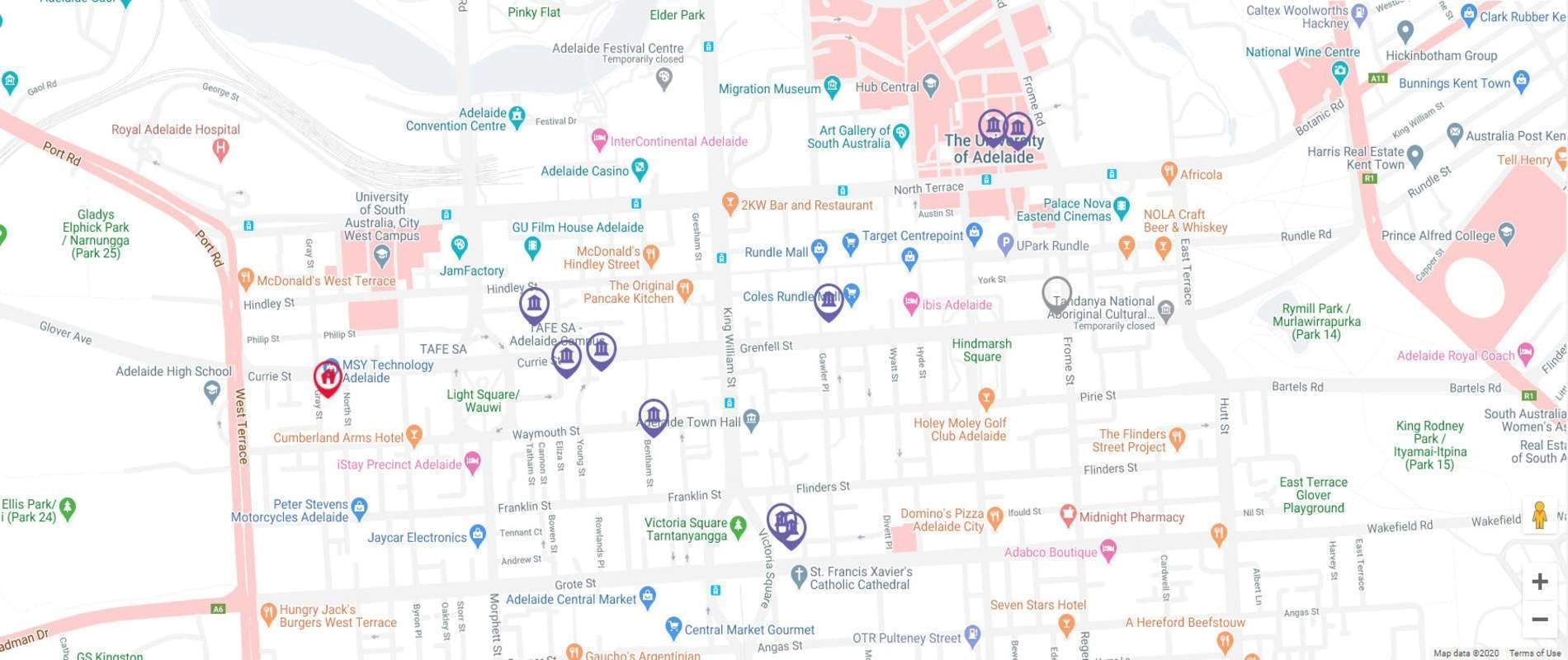 Student Living - City West Map