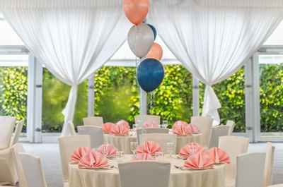 Table setup for a Birthday Celebration at Goodwood Park Hotel