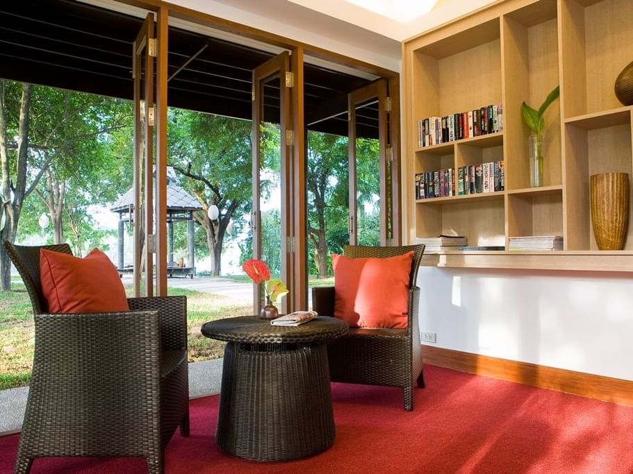 Library with garden view at U Hotels and Resorts