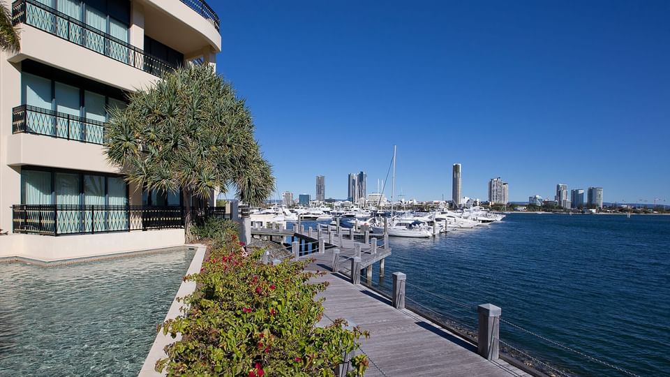 Marina view from the Boardwalk at Imperial Gold Coast
