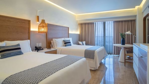 2 Double Beds in Deluxe Room with an Ocean View at FA Puerto