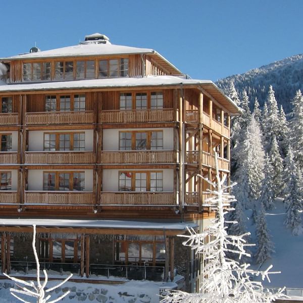 Exterior view of Falkensteiner Hotel Cristallo in Winter