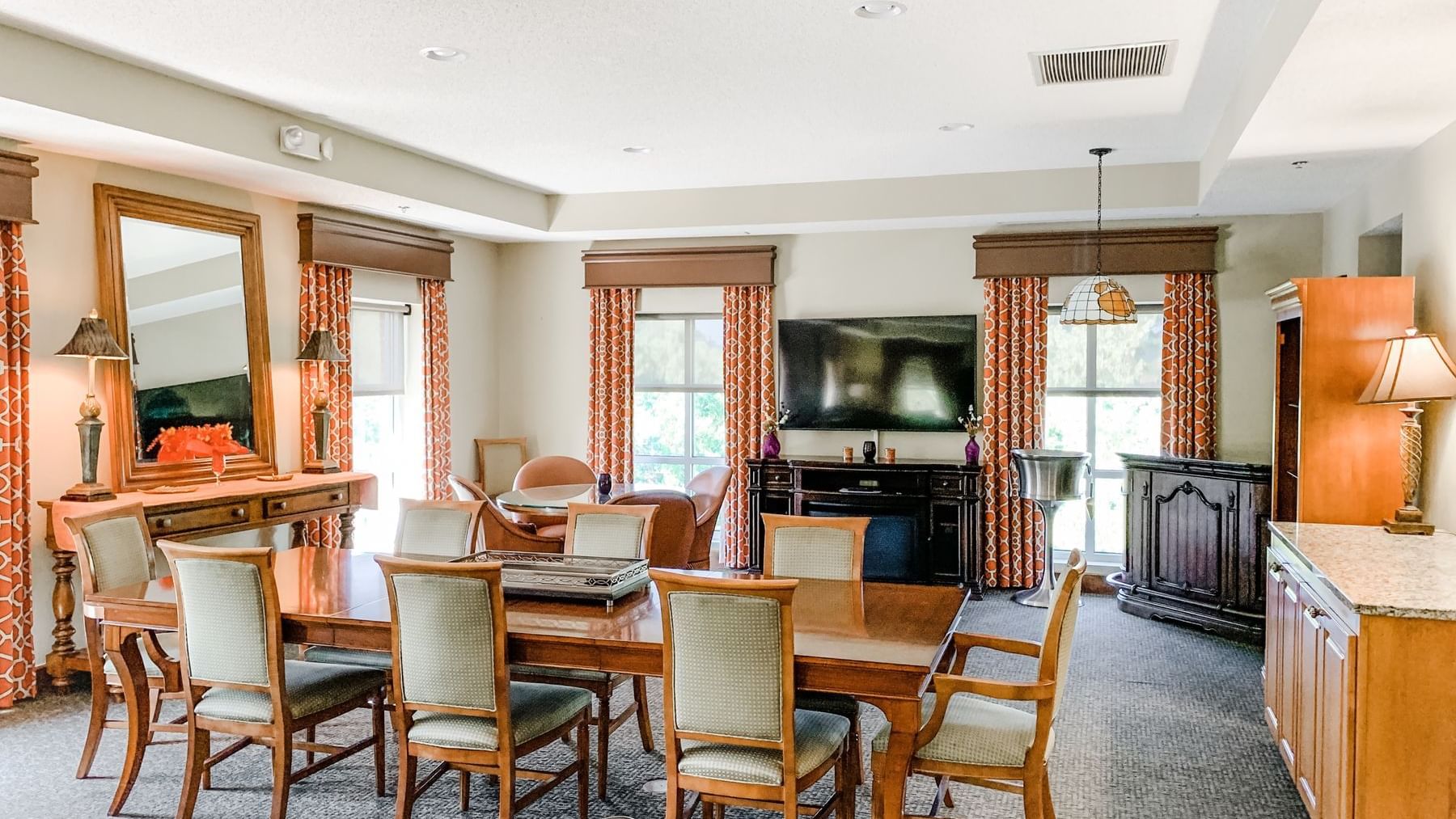 dining room with table