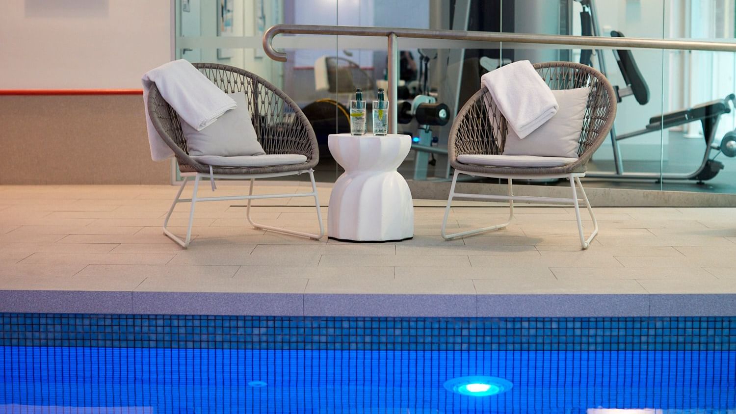 Close up on the indoor pool at Novotel Melbourne on Collins