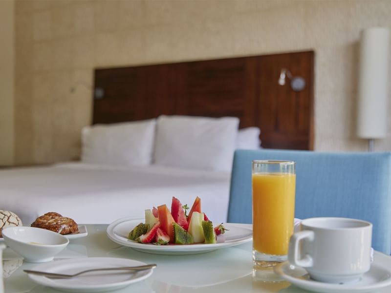 Fruits & drinks served in Premium Room at FA Hotels & Resorts