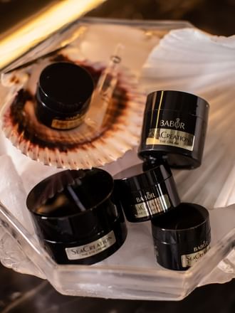 Close-up on BABOR cosmetics in the spa at Palazzo Versace Dubai