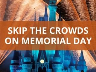 Skip The Crowds On Memorial Day poster used at Lake Buena Vista Resort Village & Spa