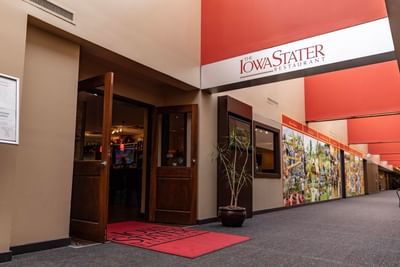 Exterior of the entrance at The IowaStater Restaurant