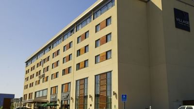 Exterior view of the Village Hotel Swansea by the street