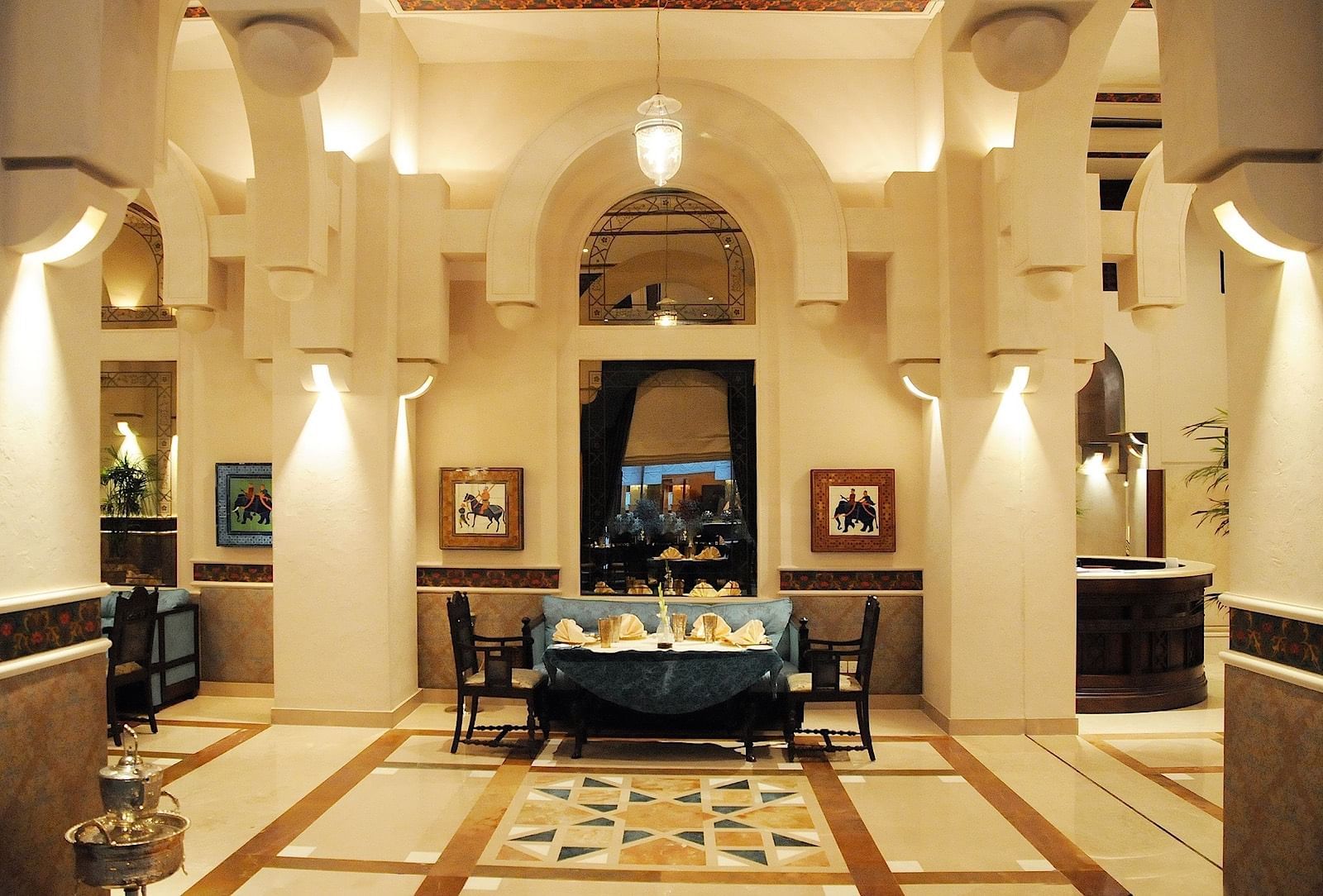 Interior of Dawat restaurant in Islamabad Serena Hotel