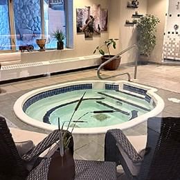 hot tub at Serenity Spa in Revelstoke