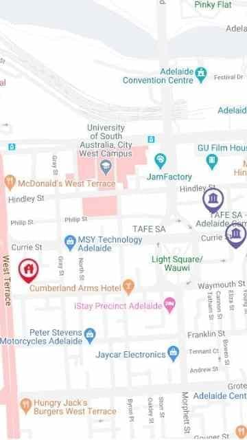 UniLodge on Waymouth  Map