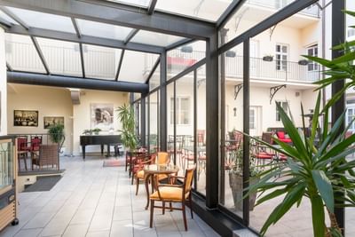 Hotel Lobby & Winter garden at Hotel Leonardo, Prague 1, Czech R