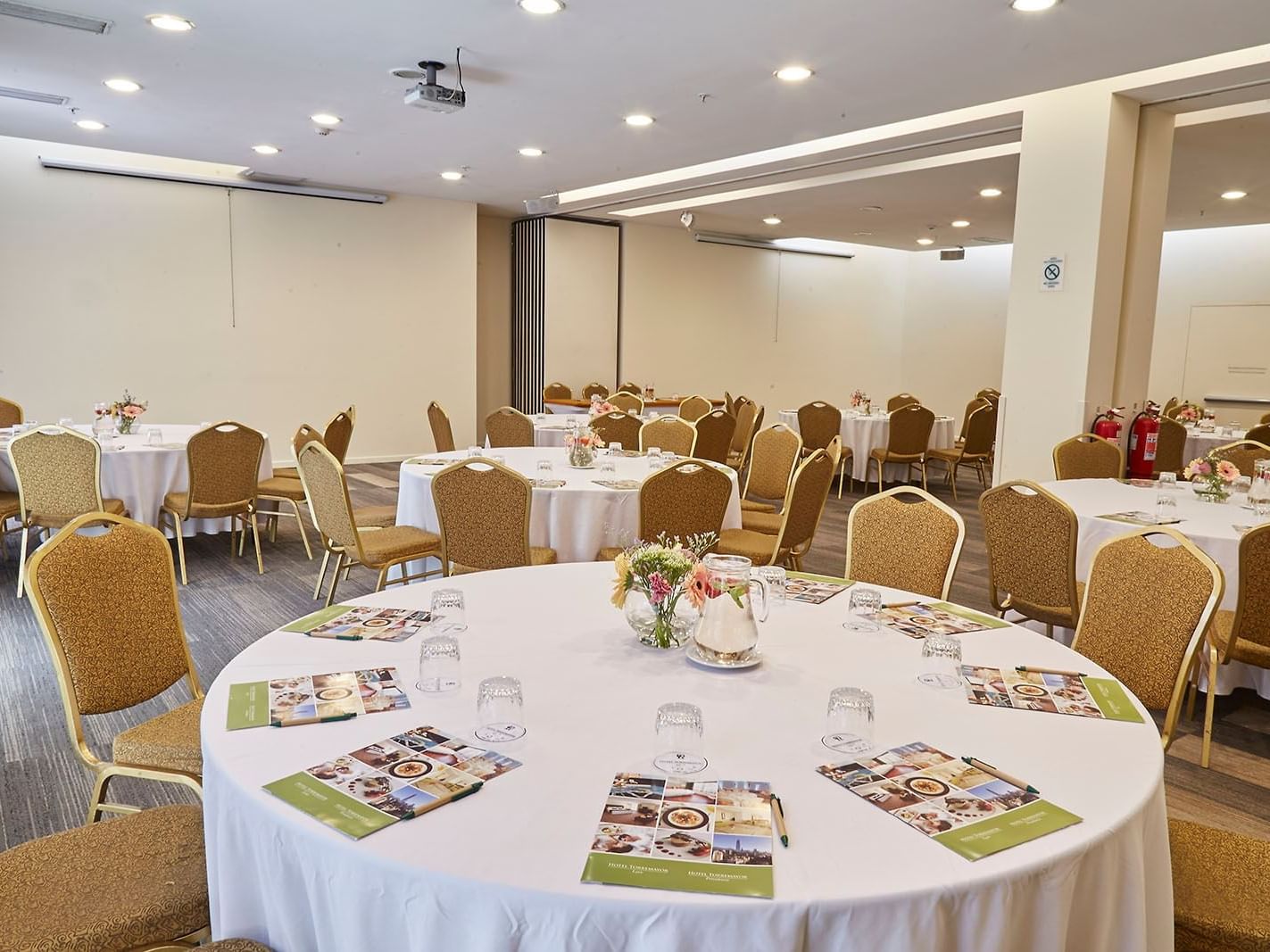 Banquet table set up in Parma 1 Room at Hotel Torremayor Lyon