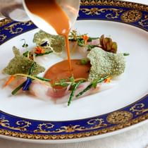 Cuttlefish Ravioli in Vanitas restaurant at Palazzo Versace