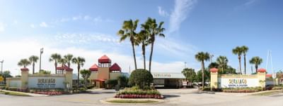 Panoramic view of the hotel entrance