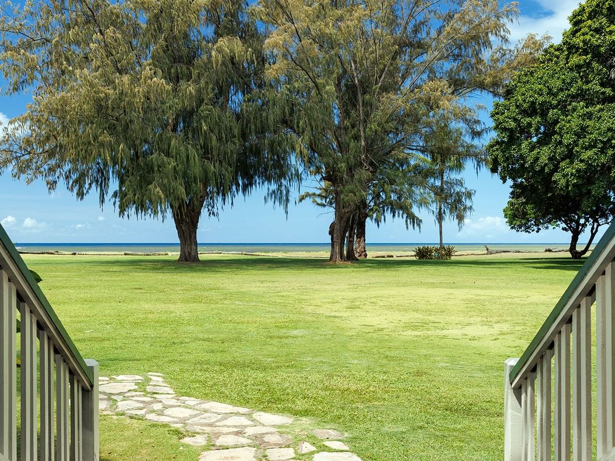 Stairs leading to ocean front