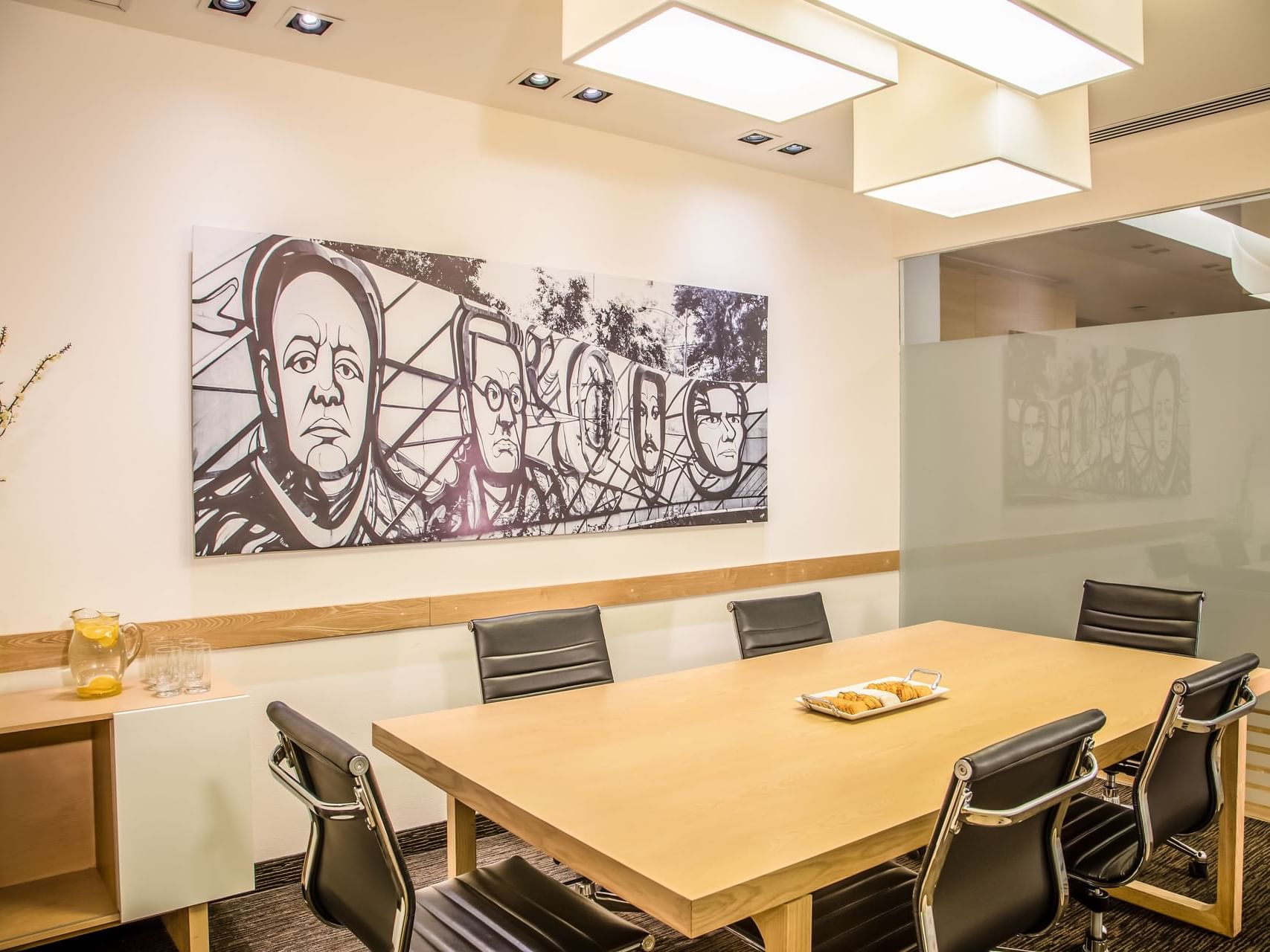 Conference table set up in the Business Center at Fiesta Inn