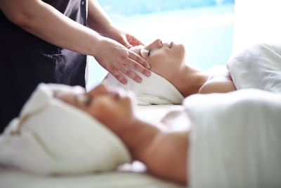 two women getting a massage