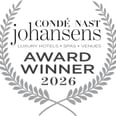 Condé Nast Johansens Award Winner 2026 badge with laurel wreath design at Hotel Charleston Santa Teresa