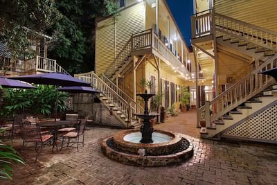 Water fountain in the outdoor area at Andrew Jackson Hotel