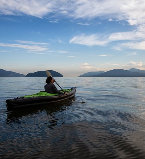 Kayaking at The Oceanside, a coast hotel