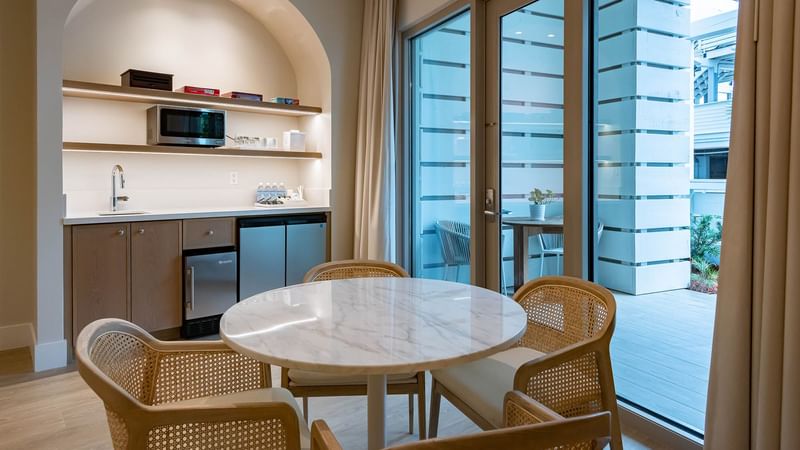 Kitchenette-Wet Bar area in 2-Bedroom Family Suite (Rm. 112)