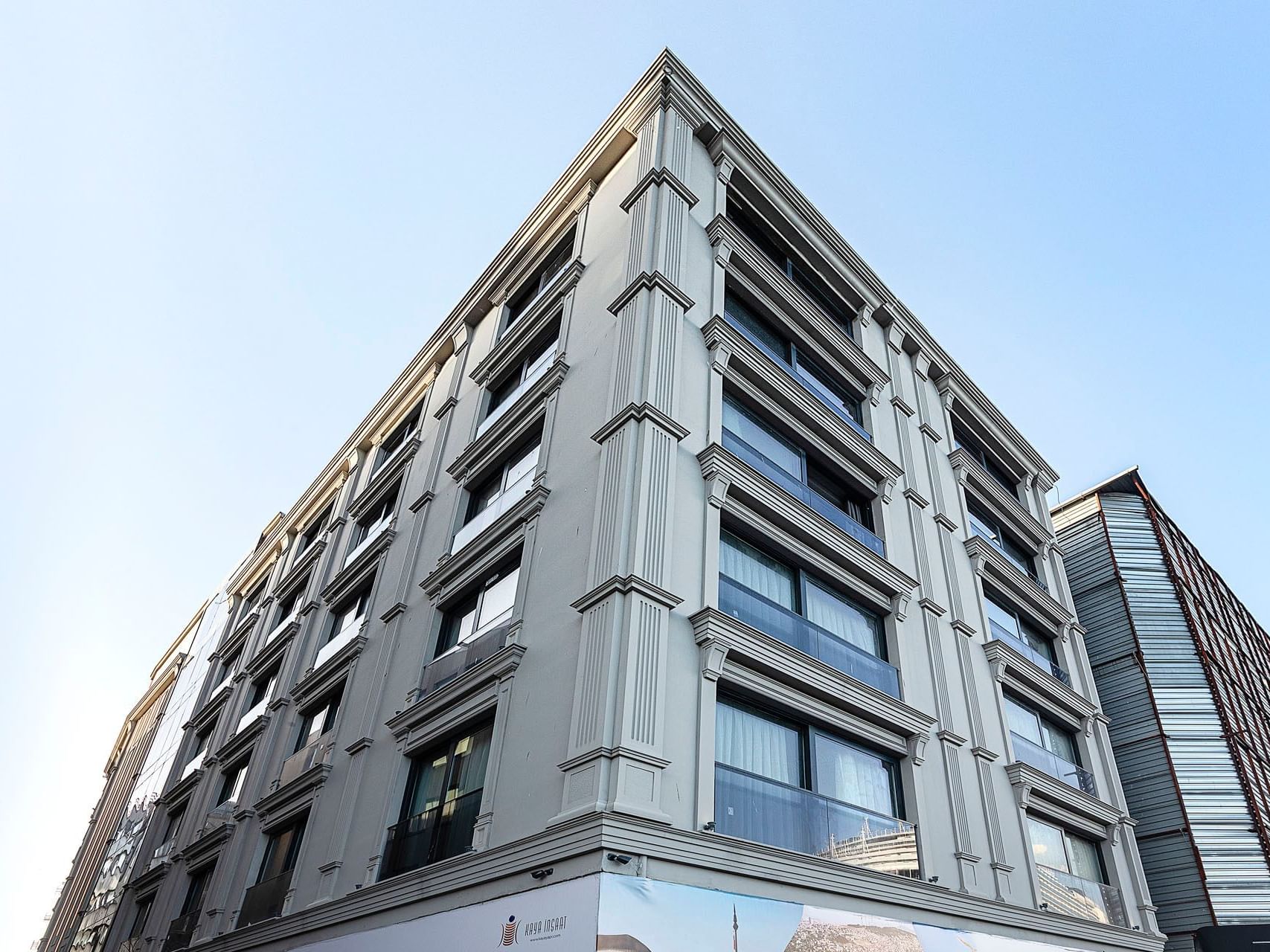 Tilted exterior view of Pera Bosphorus Hotel in Istanbul