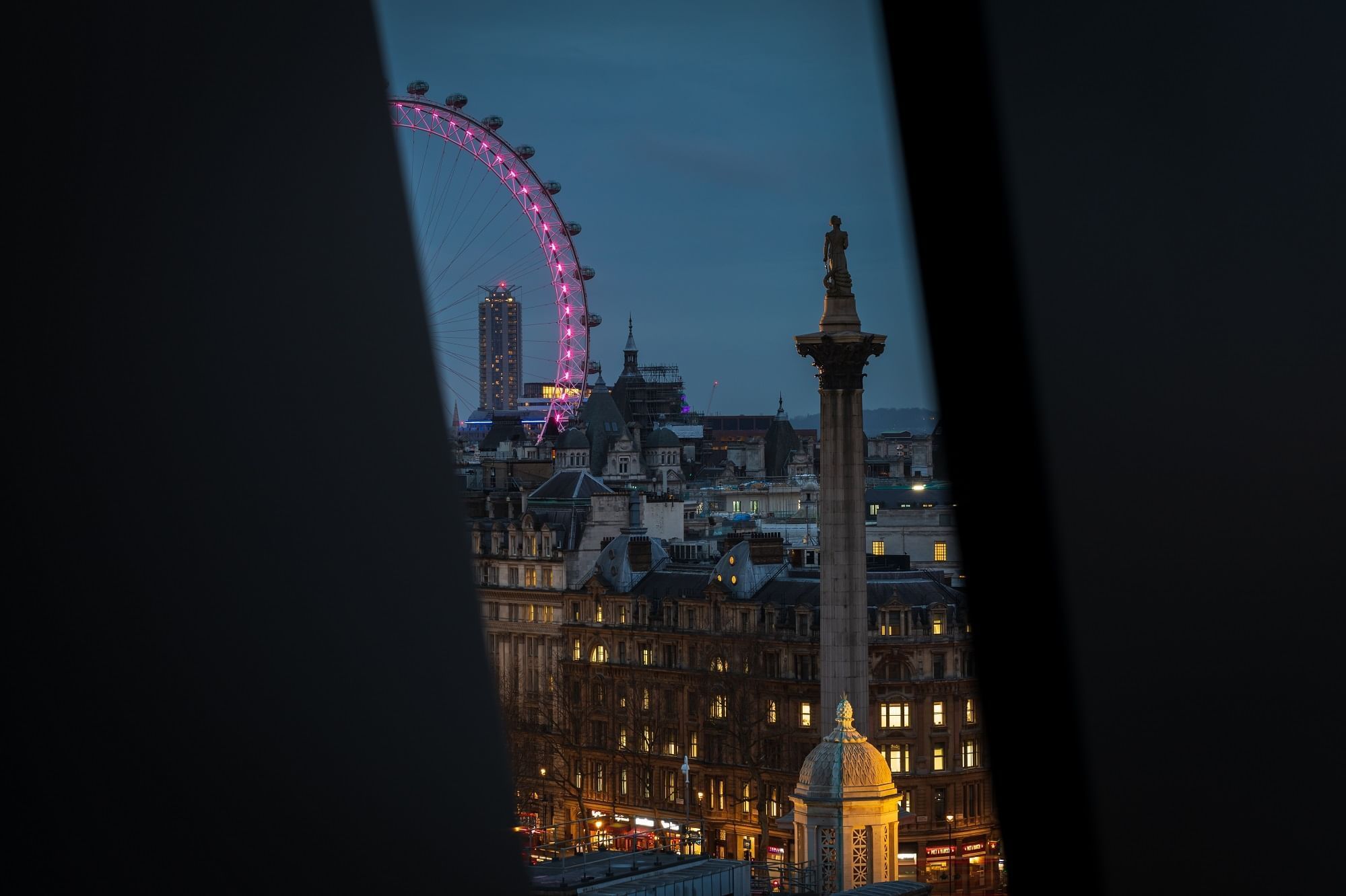 8 at The Londoner view of St Paul's Cathedral at dusk with the London skyline in the background seen from The Londoner Hotel