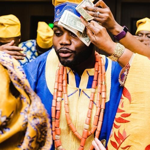 Money spray dance, a popular African wedding tradition