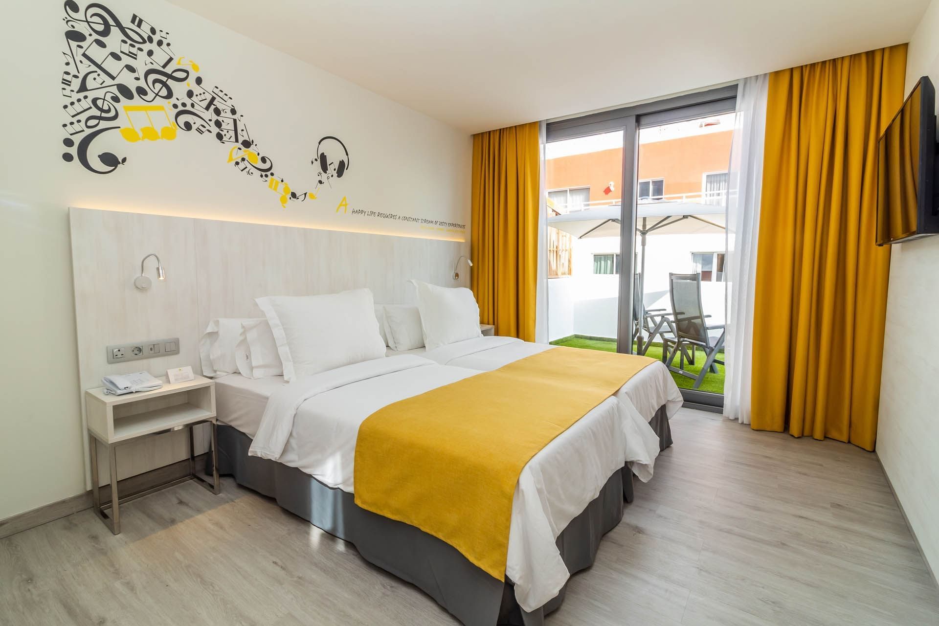 Beds in Family Room at Hotel Lemon & Soul Las Palmas