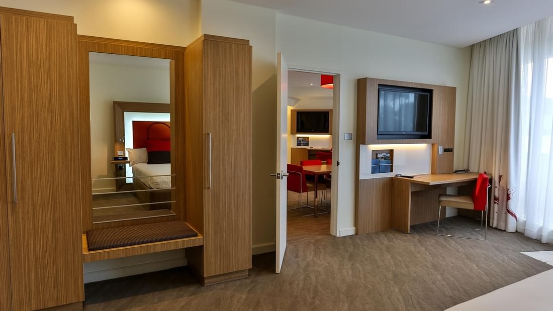 Close up on wardrobe in a 1 Bedroom Apartment at Novotel Sydney