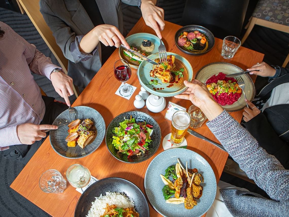 Variety of foods served at Whitby's Restaurant & Bar James Cook Hotel Grand Chancellor