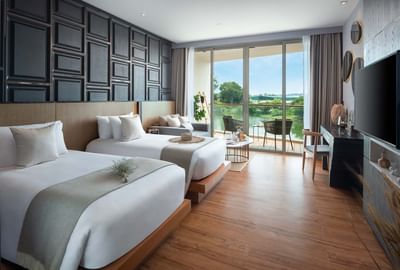 Interior of Wyndham Grand Nai Harn Beach Phuket's Deluxe Room wi